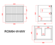 Rome Wall Hung PVC Vanity Cabinet – Matte White (600mm/750mm/900mm/1200mm/1500mm) - FIL Kitchen Bathroom