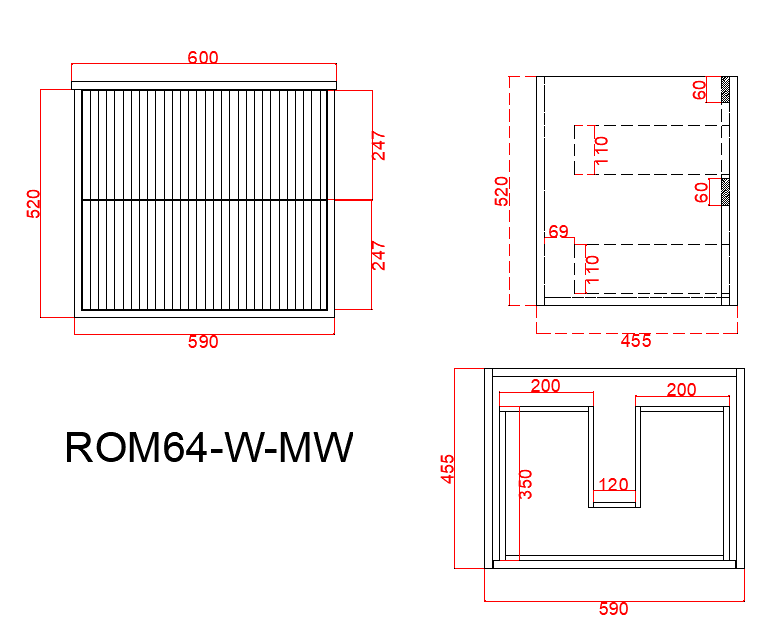 Rome Wall Hung PVC Vanity Cabinet – Matte White (600mm/750mm/900mm/1200mm/1500mm) - FIL Kitchen Bathroom