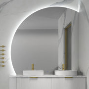 ROMAN FRAMELESS ARCH RIGHT CORNER LED MIRROR TRIO COLOUR 1500X1500MM - FIL Kitchen Bathroom