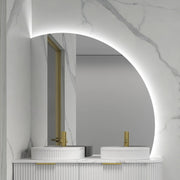 ROMAN FRAMELESS ARCH LEFT CORNER LED MIRROR TRIO COLOUR 1200X1200MM - FIL Kitchen Bathroom