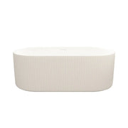 Rose Fluted V-Groove Freestanding Bathtub - Matt White mercioaustralia