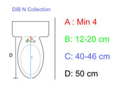 DIB N COLLECTION ULTRA SLIM BIDET WITH SIDE CONTROL GLOSS WHITE FIL Kitchen Bathroom