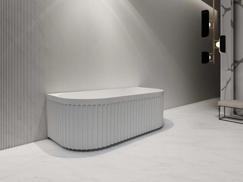 Roma fluted Back to wall bathtub (1500/1700mm)
