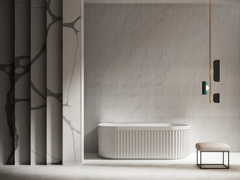 Roma fluted Back to wall bathtub (1500/1700mm)