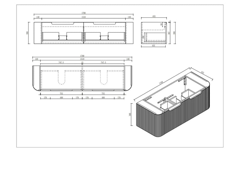 Rome 1800mm Wall-Hung Cabinet - Bur Oak mercioaustralia