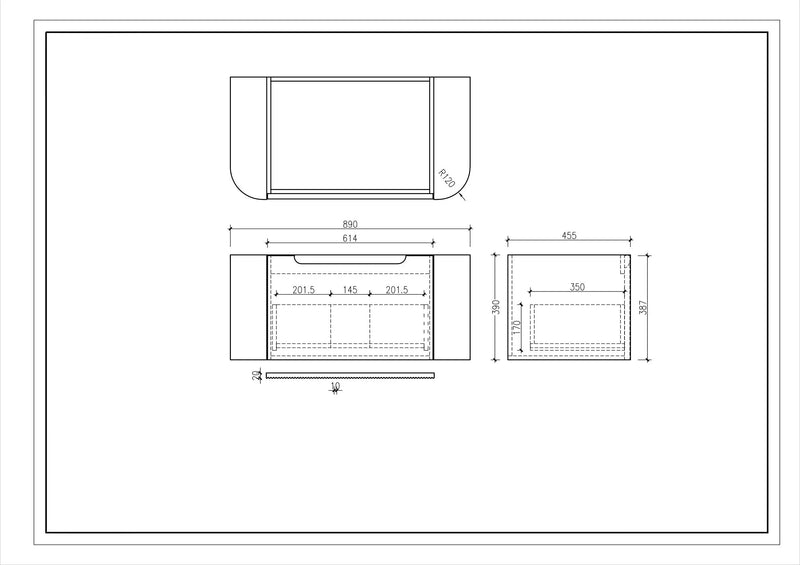 Rome 900mm Wall-Hung Cabinet - Matt White mercioaustralia