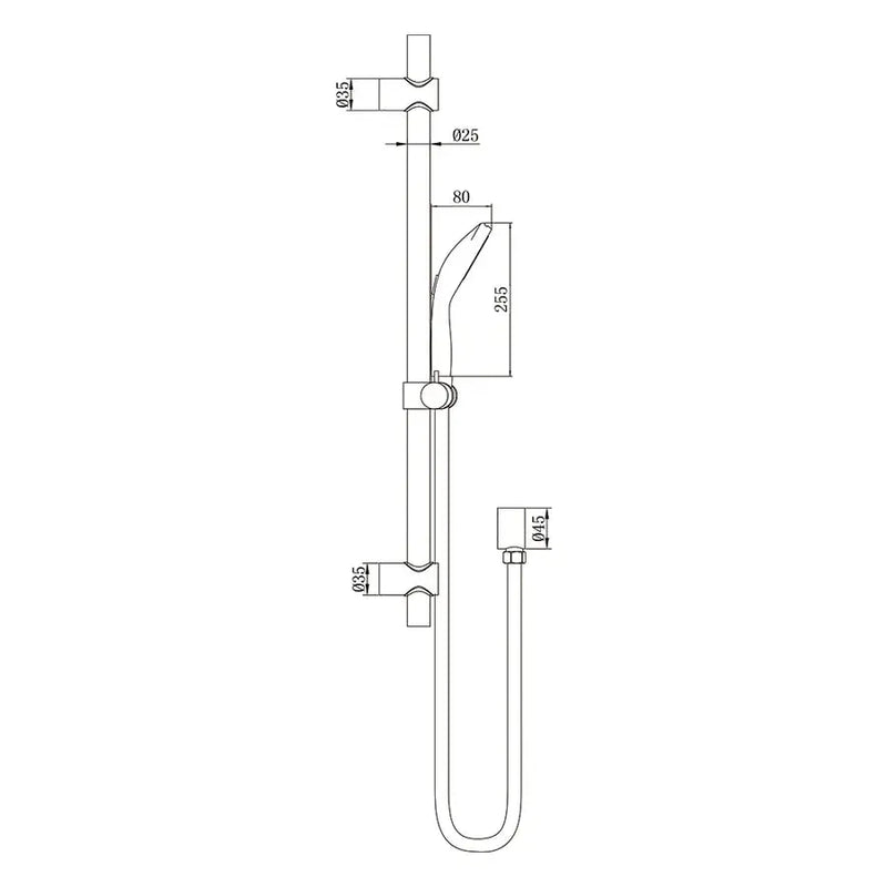 Amoza Hand Shower On Rail -2 Packs Amoza
