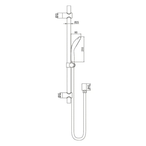 Amoza Hand Shower On Rail -2 Packs Amoza