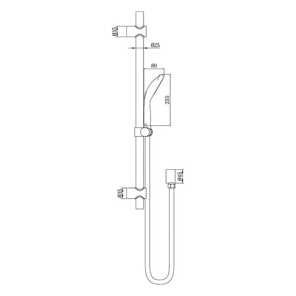 Amoza Hand Shower On Rail -2 Packs Amoza