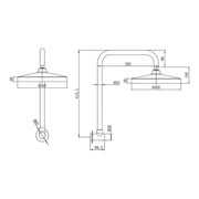 Amoza Gooseneck Shower Arm & Head - 2 Pack Amoza