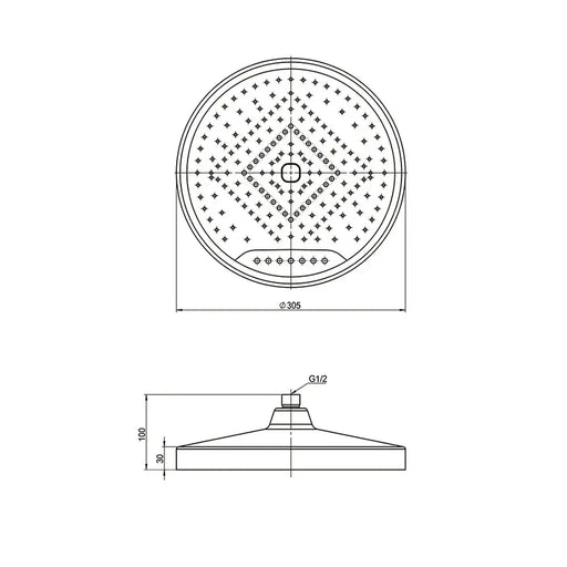 Amoza 300mm Shower Head Amoza