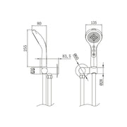 Amoza Wall Shower Bracket kits & 5F Hand Shower - 2 Pack Amoza