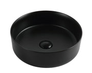 Sasso 30 Counter-top Round Basin - Matt Black mercioaustralia