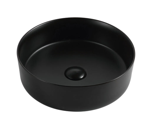 Sasso 30 Counter-top Round Basin - Matt Black mercioaustralia