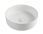 Sasso 30 Counter-top Round Basin - Matt White mercioaustralia