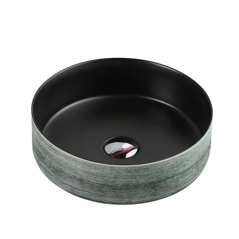 Sasso 31 Counter-top Round Basin - Touchline Black mercioaustralia