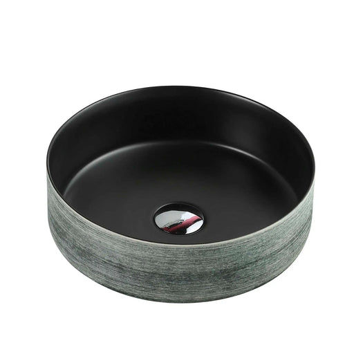 Sasso 31 Counter-top Round Basin - Touchline Black mercioaustralia