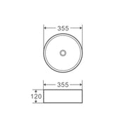 Sasso 31 Counter-top Round Basin - Touchline Black mercioaustralia