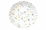 Sasso 36 Counter-top Round Basin - Gold Terrazzo mercioaustralia