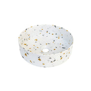 Sasso 36 Counter-top Round Basin - Gold Terrazzo mercioaustralia