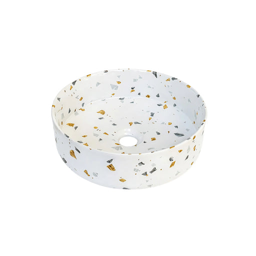 Sasso 36 Counter-top Round Basin - Gold Terrazzo mercioaustralia