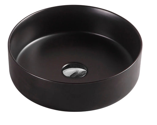 Sasso 34 Counter-top Round Basin - Matt Black mercioaustralia