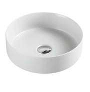 Sasso 34 Counter-top Round Basin - Matt White mercioaustralia