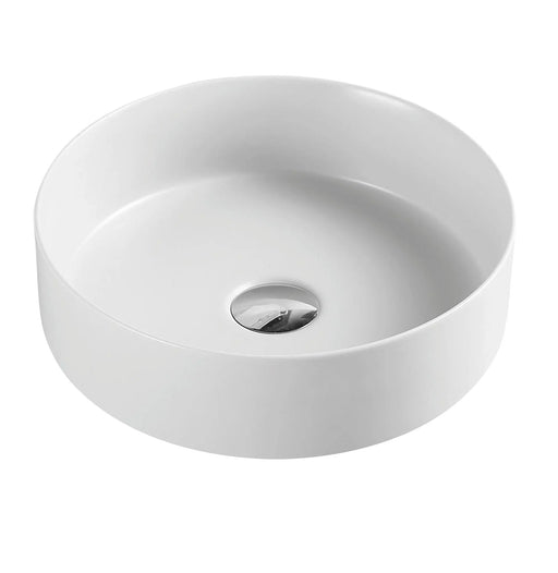 Sasso 34 Counter-top Round Basin - Matt White mercioaustralia