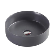 Sasso 34 Counter-top Round Basin - Nero Grey mercioaustralia