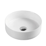 Sasso 34 Counter-top Round Basin - Touchline White mercioaustralia
