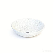 Sasso 40 Counter-top Round Basin - Speckled White mercioaustralia
