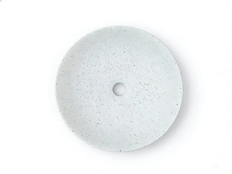 Sasso 40 Counter-top Round Basin - Speckled White mercioaustralia