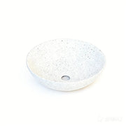 Sasso 40 Counter-top Round Basin - Speckled White mercioaustralia