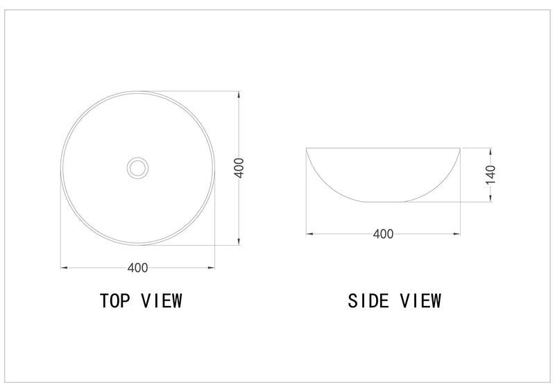 Sasso 40 Counter-top Round Basin - Speckled White mercioaustralia