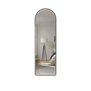 Saga 500×1600mm Freestanding LED Arch Mirror - Gun Metal mercioaustralia
