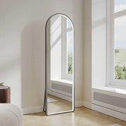 Saga 500×1600mm Freestanding LED Arch Mirror - Gun Metal mercioaustralia