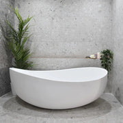 Waverly Solid Surface Stone Free Standing Bathtub Matte White 1800mm FIL Kitchen Bathroom