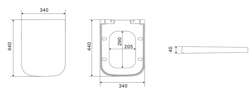 KDK303 Qubist Wall Hung Pan - FIL Kitchen Bathroom