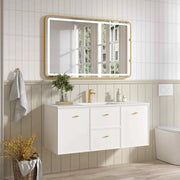 Seattle 1200mm Wall-Hung Cabinet - Matt White mercioaustralia