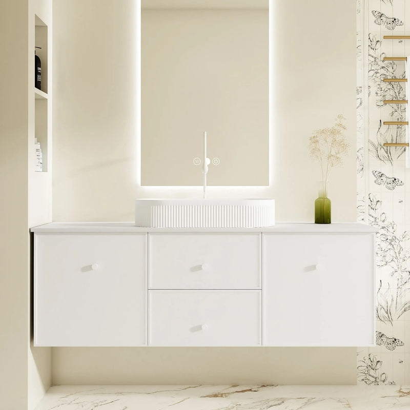 Seattle 1500mm Wall-Hung Cabinet - Matt White mercioaustralia