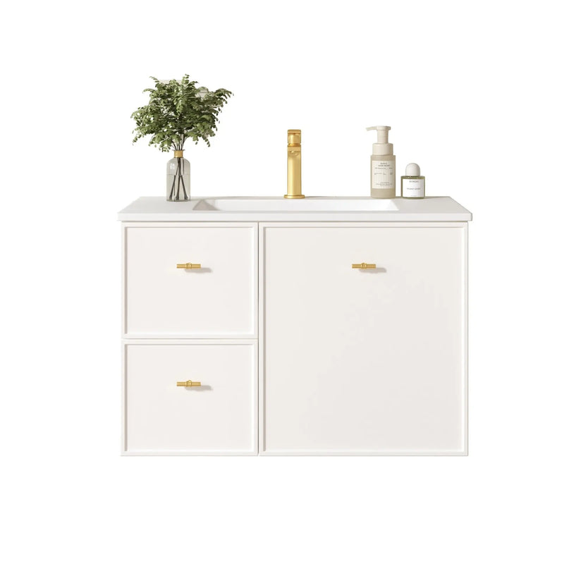Seattle 750mm Wall-Hung Cabinet - Matt White mercioaustralia
