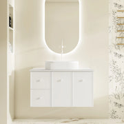 Seattle 900mm Wall-Hung Cabinet - Matt White mercioaustralia
