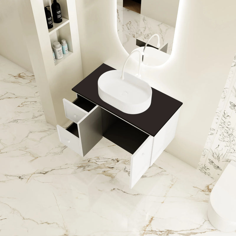 Seattle 900mm Wall-Hung Cabinet - Matt White mercioaustralia