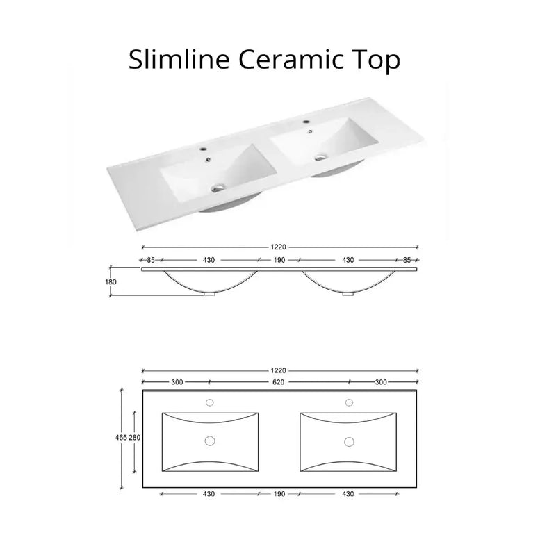 Kingo Fluted Wall Hung Vanity Matte White 1200mm/1500mm - FIL Kitchen Bathroom