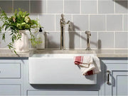 SINGLE BOWL FIRECLAY KITCHEN SINK MATTE BLACK/GLOSS WHITE 660MM CETO