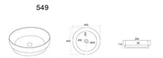 Lukka Olley Fine Ceramic Insert Art Basins (360/400mm) Lukka