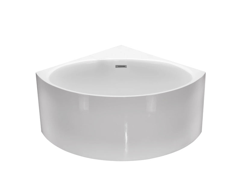 Stanford Triangle Corner Bathtub - Gloss White mercioaustralia