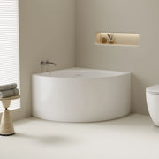 Stanford Triangle Corner Bathtub - Gloss White mercioaustralia