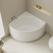 Stanford Triangle Corner Bathtub - Gloss White mercioaustralia
