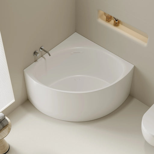 Stanford Triangle Corner Bathtub - Gloss White mercioaustralia